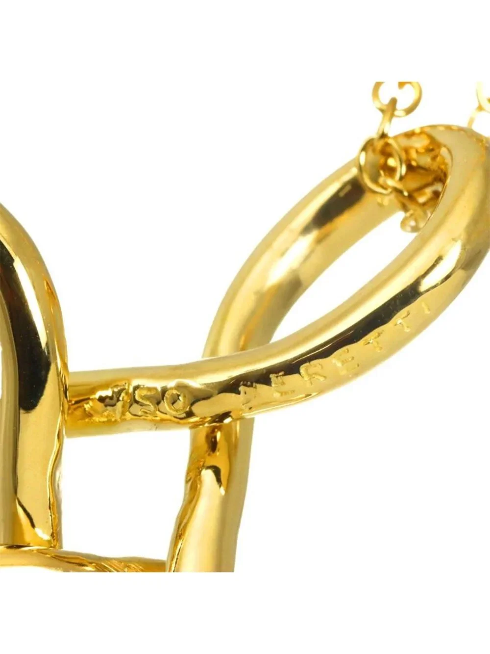 Tiffany & Co Infinity Cross Long Necklace 66 18k YG Yellow Gold